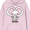 All Purpose Bunny Cute Heart Ears Long Sleeve Cradle Pink Adult Hooded Sweatshirt - image 2 of 2