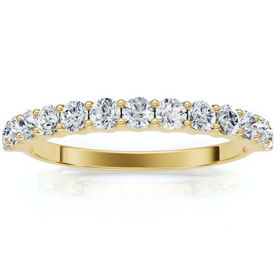 Pompeii3 1/2 Ct TDW Diamond Wedding Ring Womens Anniversary Band 14k Yellow Gold