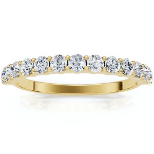 Pompeii3 1/2 Ct TDW Diamond Wedding Ring Womens Anniversary Band 14k Yellow Gold - 1 of 4