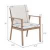 Anybear Fixed Dining Chair Aluminum Slat with 5cm Cushion and Backrest Beige - 4 of 4