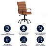 Alamont Mid Back Metal Swivel Office Chair Brown/Black - 2 of 4