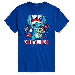 Men's - Lilo and Stitch - Mele Kalikimaka Short Sleeve Graphic T-Shirt - 1 of 4