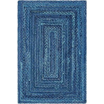 Handmade Blue Braided Cotton Indoor Area Rug