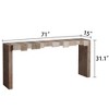 NicBex Tempered Bent Glass Console Table,Stylish Minimalist Entryway Table,Modern Couch Table for Living Room - 3 of 4