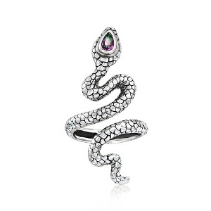 Ross-Simons 0.20 Carat Multicolored Quartz Bali-Style Snake Ring in Sterling Silver - 1 of 4