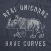 Mens Real Unicorns Have Curves T Shirt Funny Rhino Sarcastic Novelty Tee - Crazy Dog Men's T Shirt - 2 of 4