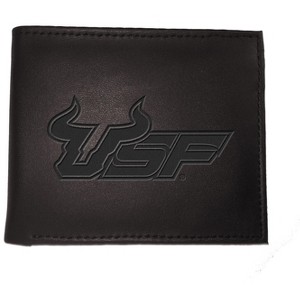 Evergreen NCAA South Florida Bulls Black Leather Bifold Wallet Officially Licensed with Gift Box - 1 of 1