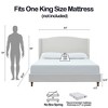 PAGED Upholstered Wingback Bed, Bed Frame with Classic Camelback Headboard, Easy Assembly, No Box Spring Needed - 4 of 4