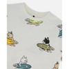 Deux par Deux Boy Printed Organic Cotton Tee Multicolored Splash on Off-White - 4 of 4