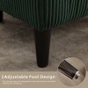 Okak Mid-Century Modern Barrel Accent Chair,Plush Armchair with Wooden Legs and Throw Pillow for Living Room,Office - 4 of 4