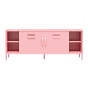 ChicFurnit TV Stands and Consoles Entertainment Center with Storage Cabinets and Open Shelf Media Console for Living Room, Pink, "*15.75"*60" - 1 of 4