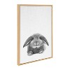 Kate and Laurel Sylvie Rabbit Framed Canvas by Simon Te Tai, 23x33, Natural - 2 of 4
