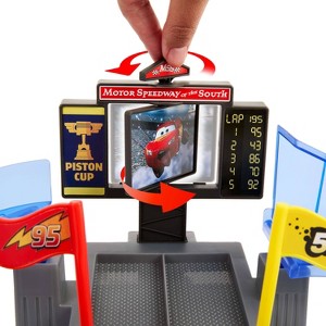 Disney and Pixar Cars Piston Cup Stunting Speedway Playset with Lightning McQueen Toy Car - 1 of 4