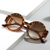 Anna-Kaci Women's Round Frame Sunglasses with Gold Temple Hardware and UV400 Lenses for Retro Modern Style - 2 of 3