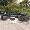 vidaXL Garden Lounge Set Poly rattan: Grey, Cushion: Anthracite - 2 of 4