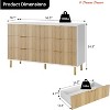 Entryway 6 Drawer Dresser, Modern 6 Drawer Dresser for Bedroom with Gold Handle and Large Drawer, Wood Double Chest of Drawers and Storage Organizer - 2 of 4
