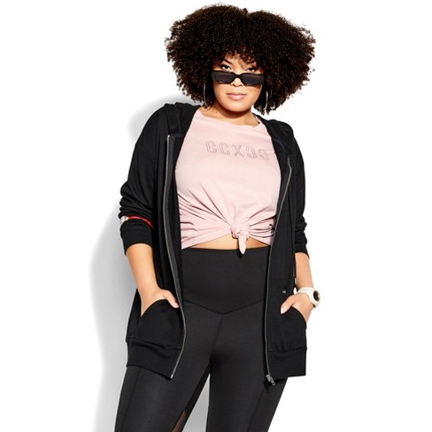 Women's plus size sale black hoodie