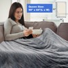 Tangkula 84" x 90" Electric Heated Blanket Throw Flannel Heating Blanket w/Dual Controllers Beige/Gray/Blue/Red - 4 of 4