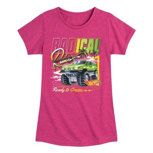 Girls' - Hot Wheels - Radical Rides 80S Fitted Short Sleeve Graphic T-Shirt - 1 of 4