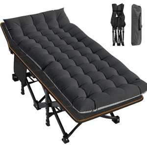 Sportneer Folding Camping Cot, Heavy Duty Sleeping Cots with Carry Bag, Double Layer Oxford Portable Travel Camp Cots for Home - 1 of 4