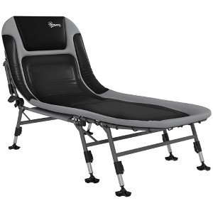 PAGED Folding Camping Chairs with Soft Padded Cushions Beach Chairs for Adults 180° Adjustable Reclining Lounger for Picnics, Balcony - 1 of 4