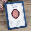 Anna-Kaci Rose Pink Flower Cameo Brooch Pin Crystal Rhinestones with Family Member Gift Message Card & Envelope Jewelry Gifts - 3 of 4