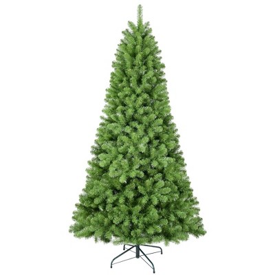 JUJABU 6FT Green Christmas Tree with Memory Wire Branches, 760 Tips PVC Design, Easy Assembly Holiday Decor for Indoor Spaces