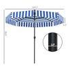 8.6FT Patio Umbrella, UPF 30+ Outdoor Market Umbrella, 2-Tier Vented Patio Table Umbrella with Crank 8 Ribs, Tiltable Porch Umbrella for Garden Deck - 3 of 4