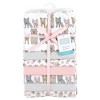 Hudson Baby Infant Girl Cotton Flannel Receiving Blankets Bundle, Wild Forest Pink, One Size - 2 of 4