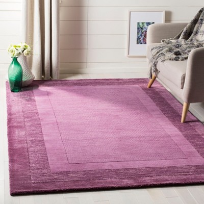 Fuchsia and Purple Hand-Tufted Wool Area Rug