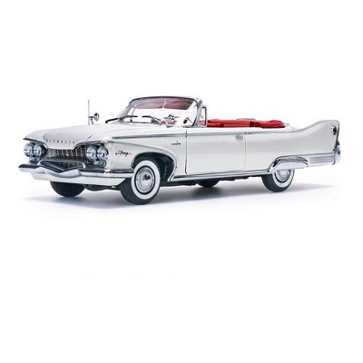 1960 Plymouth Fury Open Convertible Oyster White Platinum Edition 1/18 Diecast Model Car by Sunstar