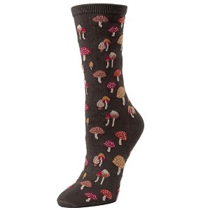 Memoi Mushroom Field Bamboo Blend Crew Sock - 1 of 1