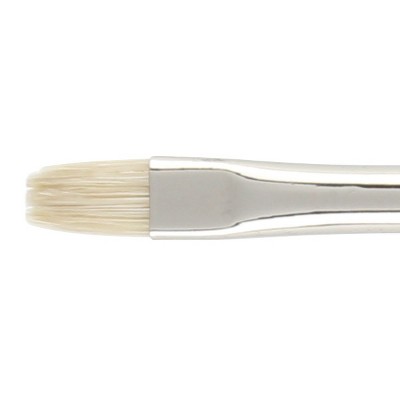 Creative Mark Pro Stroke Premium White Chungking Hog Bristle Artist Paint Brush - Bright - Natural Bristle Brush w/ Great Control Suitable for Oils,