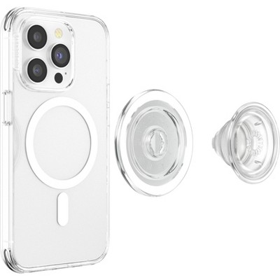 PopSockets Magnetic Phone Grip&#160;with&#160;MagSafe,&#160;Magnetic&#160;Adapter Ring&#160;Included - Clear