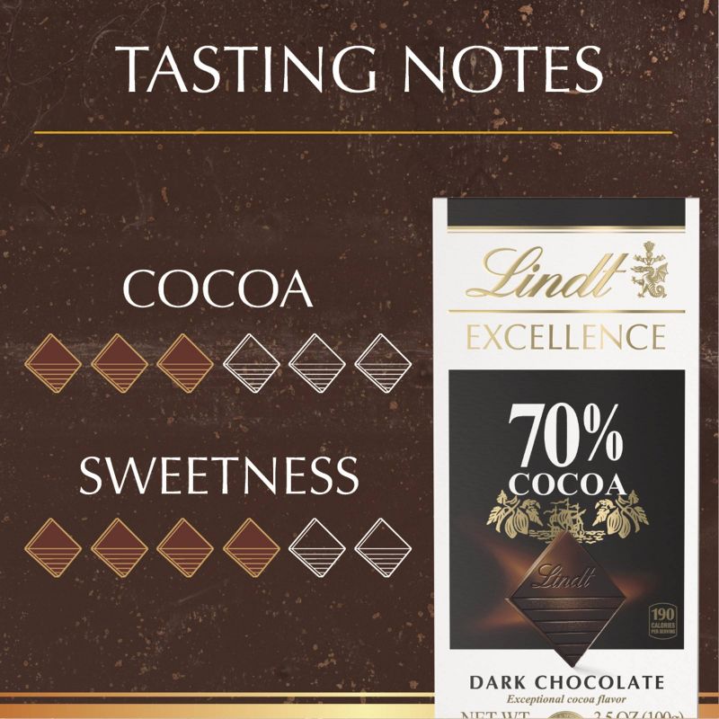 Lindt Excellence 70% Cocoa Dark Chocolate Candy Bar - 3.5 oz., 6 of 13