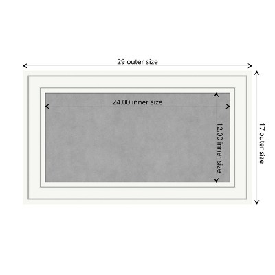 Craftsman White Wood Framed Magnetic Board 32" x 20"