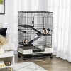 4 Level Small Animal Cage with Wheels and Removable Tray,Indoor Rabbit Chinchilla Ferret Hutch with Ramps and Platforms - LAOTIES - 2 of 4