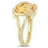 EVERLY JEWELRY | Yellow Silver 7 ct TGW Citrine and White Topaz Split Shank Ring - 2 of 4