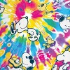 Collections Etc Snoopy Far Out Colorful Tie-Dye Drawstring Waistband Lounge Pants - 4 of 4