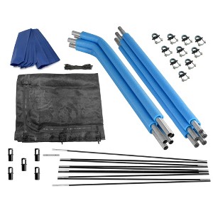 Upper Bounce Trampoline Safety Enclosure Set including Net, Curved Poles, Pole Caps, Pole Foam Sleeves - Fits Round Trampoline Frames - 1 of 4