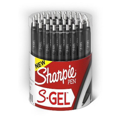 Sharpie S-Gel, Gel Pens, Medium Point (0.7mm), Black Ink Gel Pen, 4 Count