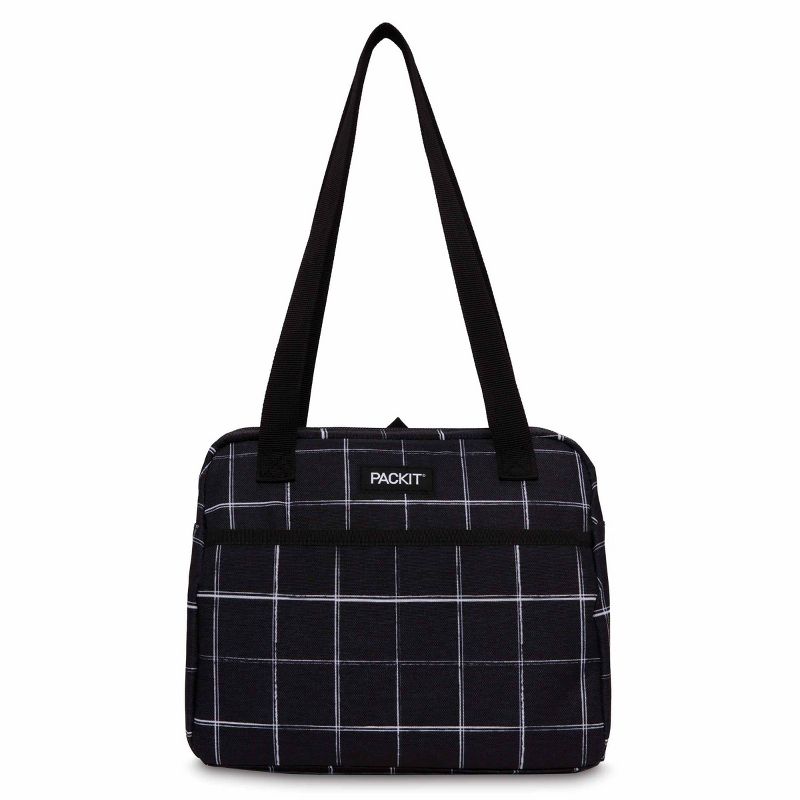 Packit Freezable Hampton Lunch Bag - Black Grid, 4 of 13