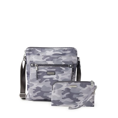 Baggallini Go Bagg Crossbody Bag With Rfid Wristlet - Grey Camo Print :  Target