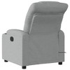 vidaXL Light Gray Fabric Massage Recliner Chair With Manual Recline, Vibration Massage, Cup Holders, And Side Pocket - 4 of 4