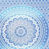 HomeRoots 80" X 56" Blue And White Mandala Cotton Hanging Tapestry - 4 of 4