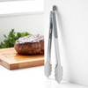 Unique Bargains Serving Tongs Lace Edge Food Tong 12-Inch Dishwasher Safe Stainless Steel Silicone 1Pcs - 2 of 3