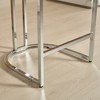 Okak Counter Bar Stools Set of 2, Modern Velvet Upholstery with Button Tufting & Rivet Trim, Brushed Nickel Metal Base for Kitchen Island - 4 of 4