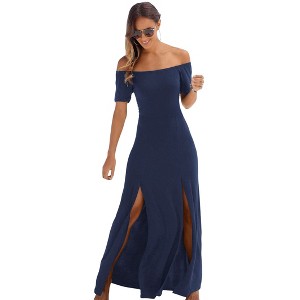 Women's Off Shoulder Maxi Dress - LASCANA - 1 of 4