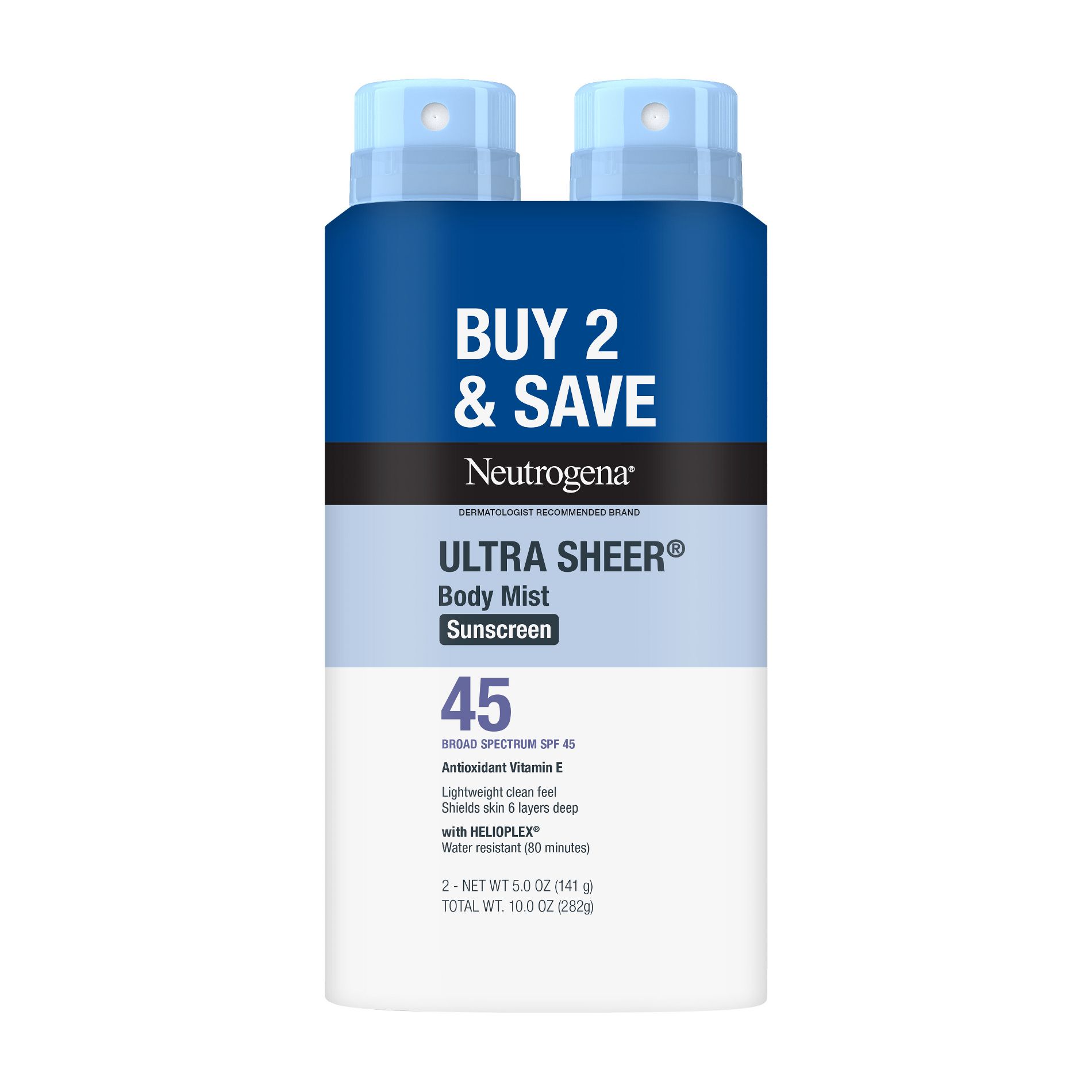 Neutrogena Ultra Sheer Spray - Twin Pack - SPF 45