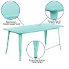 Emma and Oliver Commercial 31.5" x 63" Rectangular Colorful Metal Indoor-Outdoor Dining Table - 3 of 4